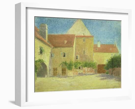 Courtyard of a Forge-Egon Schiele-Framed Giclee Print