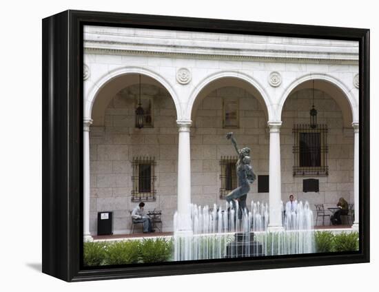 Courtyard of Boston Public Library, Copley Square, Boston, Massachusetts, New England, USA-Richard Cummins-Framed Premier Image Canvas