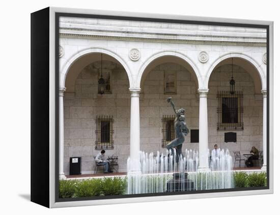 Courtyard of Boston Public Library, Copley Square, Boston, Massachusetts, New England, USA-Richard Cummins-Framed Premier Image Canvas