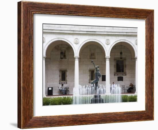 Courtyard of Boston Public Library, Copley Square, Boston, Massachusetts, New England, USA-Richard Cummins-Framed Photographic Print