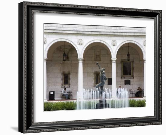 Courtyard of Boston Public Library, Copley Square, Boston, Massachusetts, New England, USA-Richard Cummins-Framed Photographic Print