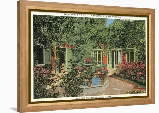 Courtyard of Little Theatre, New Orleans, Louisiana-null-Framed Stretched Canvas