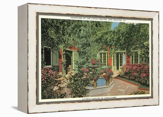 Courtyard of Little Theatre, New Orleans, Louisiana-null-Framed Stretched Canvas