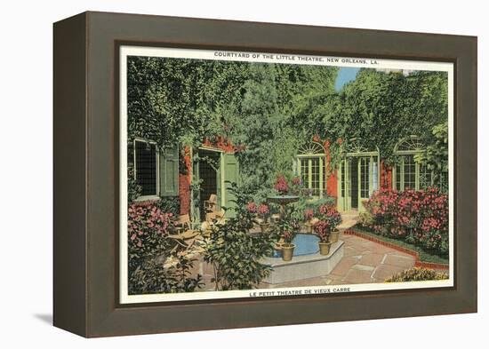 Courtyard of Little Theatre, New Orleans, Louisiana-null-Framed Stretched Canvas