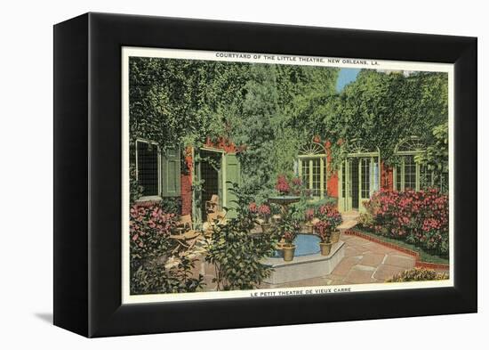 Courtyard of Little Theatre, New Orleans, Louisiana-null-Framed Stretched Canvas