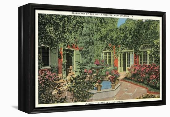 Courtyard of Little Theatre, New Orleans, Louisiana-null-Framed Stretched Canvas