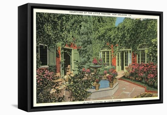 Courtyard of Little Theatre, New Orleans, Louisiana-null-Framed Stretched Canvas