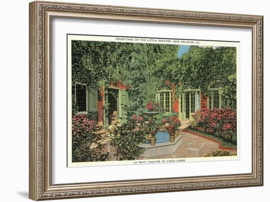 Courtyard of Little Theatre, New Orleans, Louisiana-null-Framed Art Print