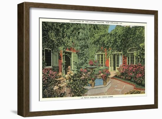 Courtyard of Little Theatre, New Orleans, Louisiana-null-Framed Art Print