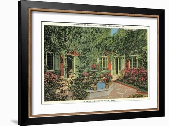 Courtyard of Little Theatre, New Orleans, Louisiana-null-Framed Art Print