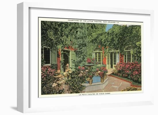 Courtyard of Little Theatre, New Orleans, Louisiana-null-Framed Art Print