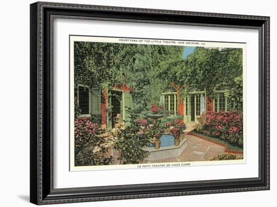 Courtyard of Little Theatre, New Orleans, Louisiana-null-Framed Art Print