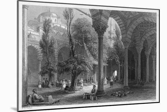 Courtyard of the Beyazid Mosque-null-Mounted Giclee Print