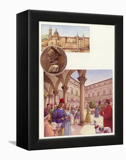 Courtyard of the Ducal Palace at Urbino-Pat Nicolle-Framed Premier Image Canvas