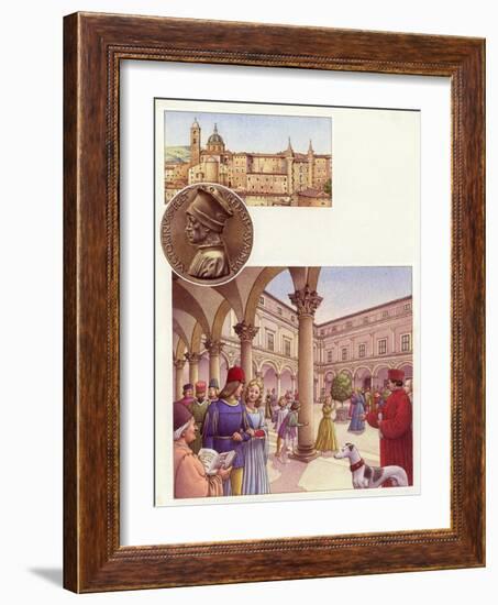 Courtyard of the Ducal Palace at Urbino-Pat Nicolle-Framed Giclee Print