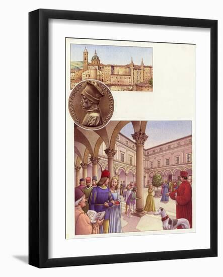 Courtyard of the Ducal Palace at Urbino-Pat Nicolle-Framed Giclee Print