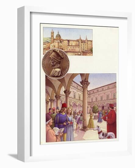 Courtyard of the Ducal Palace at Urbino-Pat Nicolle-Framed Giclee Print