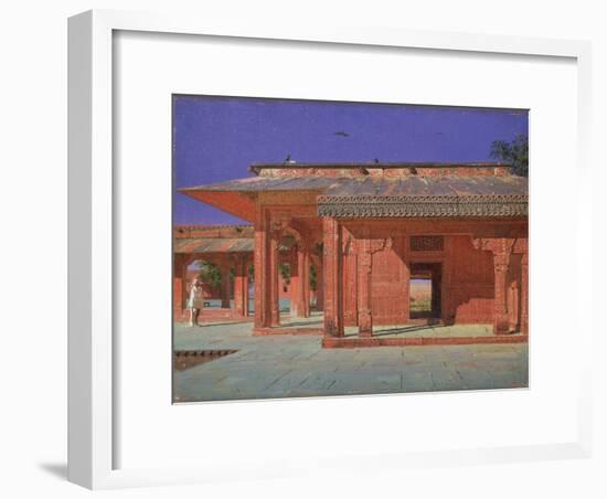 Courtyard of the Harem in the Fatehpur Sikri Imperial Palace, 1874-1876-Vasili Vasilyevich Vereshchagin-Framed Giclee Print