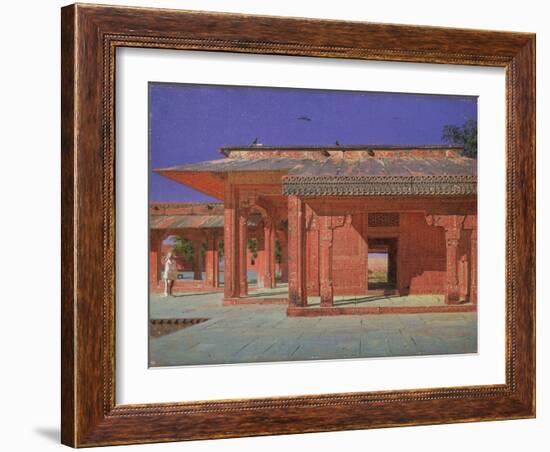 Courtyard of the Harem in the Fatehpur Sikri Imperial Palace, 1874-1876-Vasili Vasilyevich Vereshchagin-Framed Giclee Print