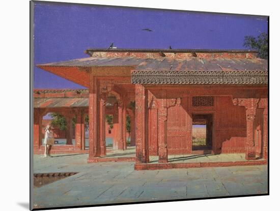 Courtyard of the Harem in the Fatehpur Sikri Imperial Palace, 1874-1876-Vasili Vasilyevich Vereshchagin-Mounted Giclee Print