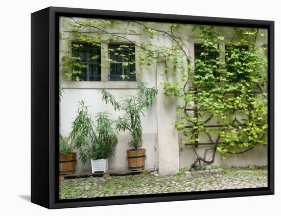 Courtyard off Psoriases, Graz, Styria, Austria-Walter Bibikow-Framed Premier Image Canvas