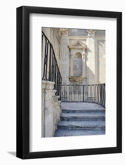 Courtyard Splendor - Dubrovnik, Croatia-Laura DeNardo-Framed Photographic Print