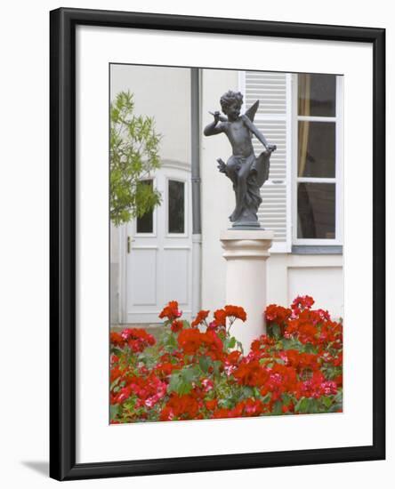 Courtyard Statue of Cupid, Amour De Deutz at Champagne Deutz, Ay, Vallee De La Marne, France-Per Karlsson-Framed Photographic Print