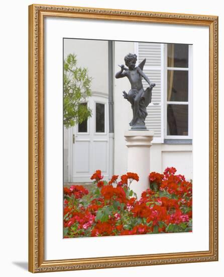 Courtyard Statue of Cupid, Amour De Deutz at Champagne Deutz, Ay, Vallee De La Marne, France-Per Karlsson-Framed Photographic Print
