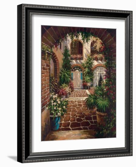 Courtyard Vista-Twindini-Framed Art Print