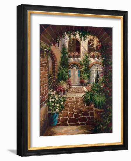 Courtyard Vista-Twindini-Framed Art Print