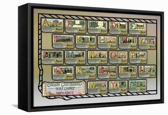 Cousin Chatterbox's Railway Alphabet-null-Framed Stretched Canvas