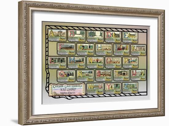 Cousin Chatterbox's Railway Alphabet-null-Framed Art Print