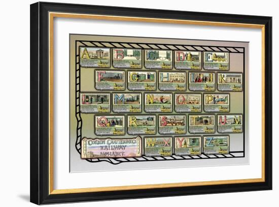 Cousin Chatterbox's Railway Alphabet-null-Framed Art Print