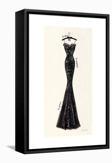 Couture Noir Original IV-Emily Adams-Framed Stretched Canvas