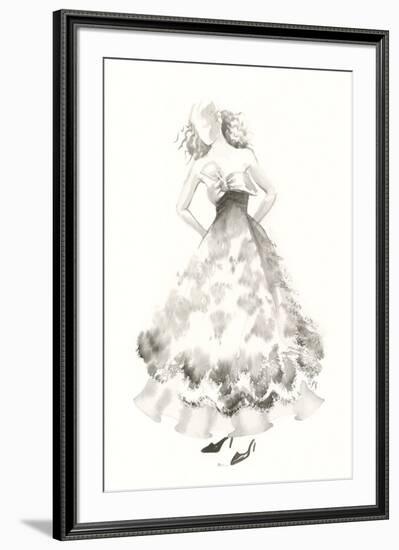 Couture Noir - Ruffle-Deborah Pearce-Framed Giclee Print