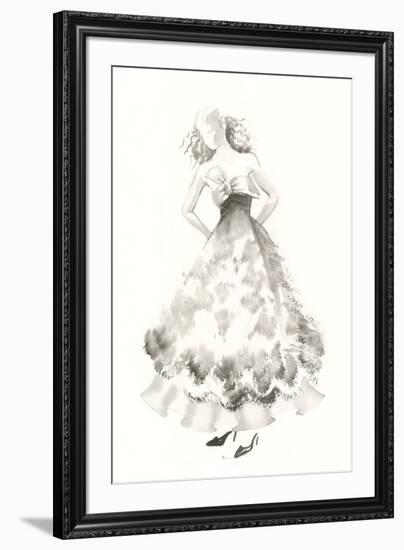 Couture Noir - Ruffle-Deborah Pearce-Framed Giclee Print