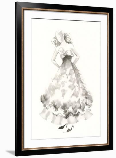 Couture Noir - Ruffle-Deborah Pearce-Framed Giclee Print