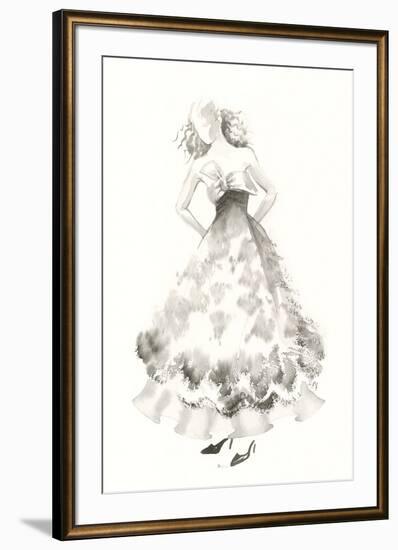 Couture Noir - Ruffle-Deborah Pearce-Framed Giclee Print