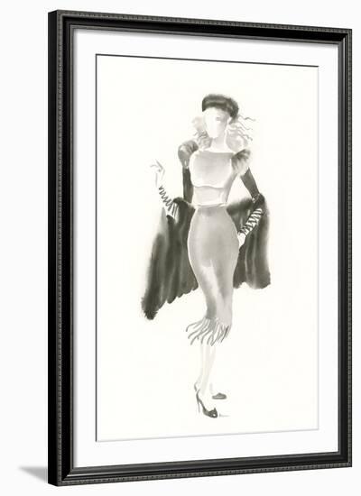 Couture Noir - Silk-Deborah Pearce-Framed Giclee Print