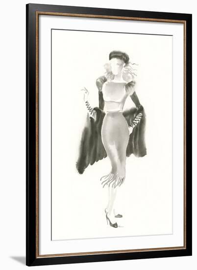 Couture Noir - Silk-Deborah Pearce-Framed Giclee Print