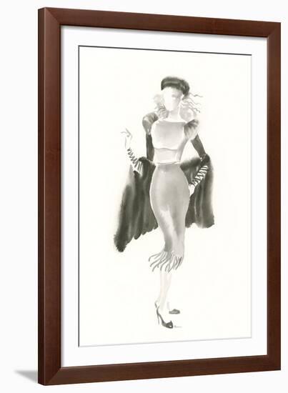 Couture Noir - Silk-Deborah Pearce-Framed Giclee Print