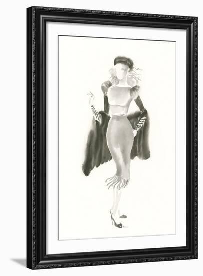 Couture Noir - Silk-Deborah Pearce-Framed Giclee Print