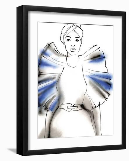 Couture Poise - Chic-Aurora Bell-Framed Giclee Print