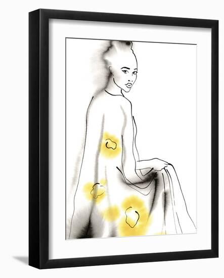 Couture Poise - Cool-Aurora Bell-Framed Giclee Print