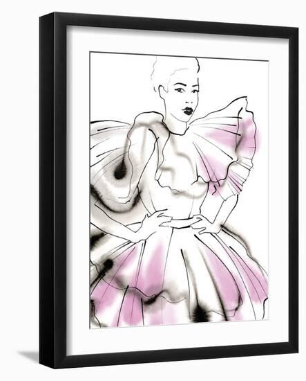 Couture Poise - Style-Aurora Bell-Framed Giclee Print