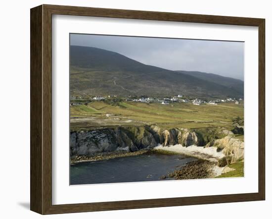 Cove and Village of Ashleam, Achill Island, County Mayo, Connacht, Republic of Ireland-Gary Cook-Framed Photographic Print