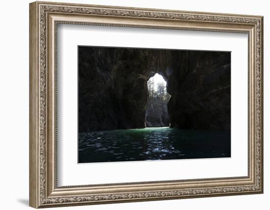 Cove in the Pacific Ocean, Secret Beach, Samuel H. Boardman State Scenic Corridor, Pacific North...-Panoramic Images-Framed Premium Photographic Print