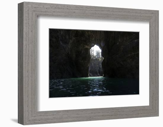 Cove in the Pacific Ocean, Secret Beach, Samuel H. Boardman State Scenic Corridor, Pacific North...-Panoramic Images-Framed Premium Photographic Print