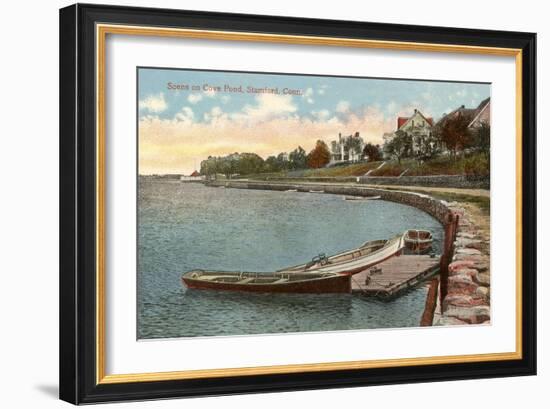 Cove Pond, Stamford, Connecticut-null-Framed Art Print