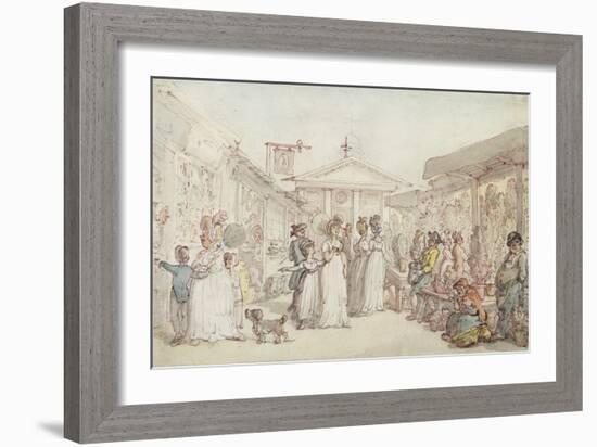 Covent Garden Market, C.1795-1810 (Pen and Ink, W/C and Pencil on Wove Paper)-Thomas Rowlandson-Framed Giclee Print
